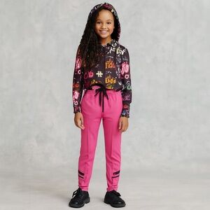 Love Girls Pink Jogger Sweatpants Size L | Soft Stretch Lounge Pants